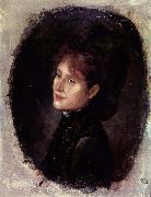 Nicolae Grigorescu Portrat der Frau Alexianu oil